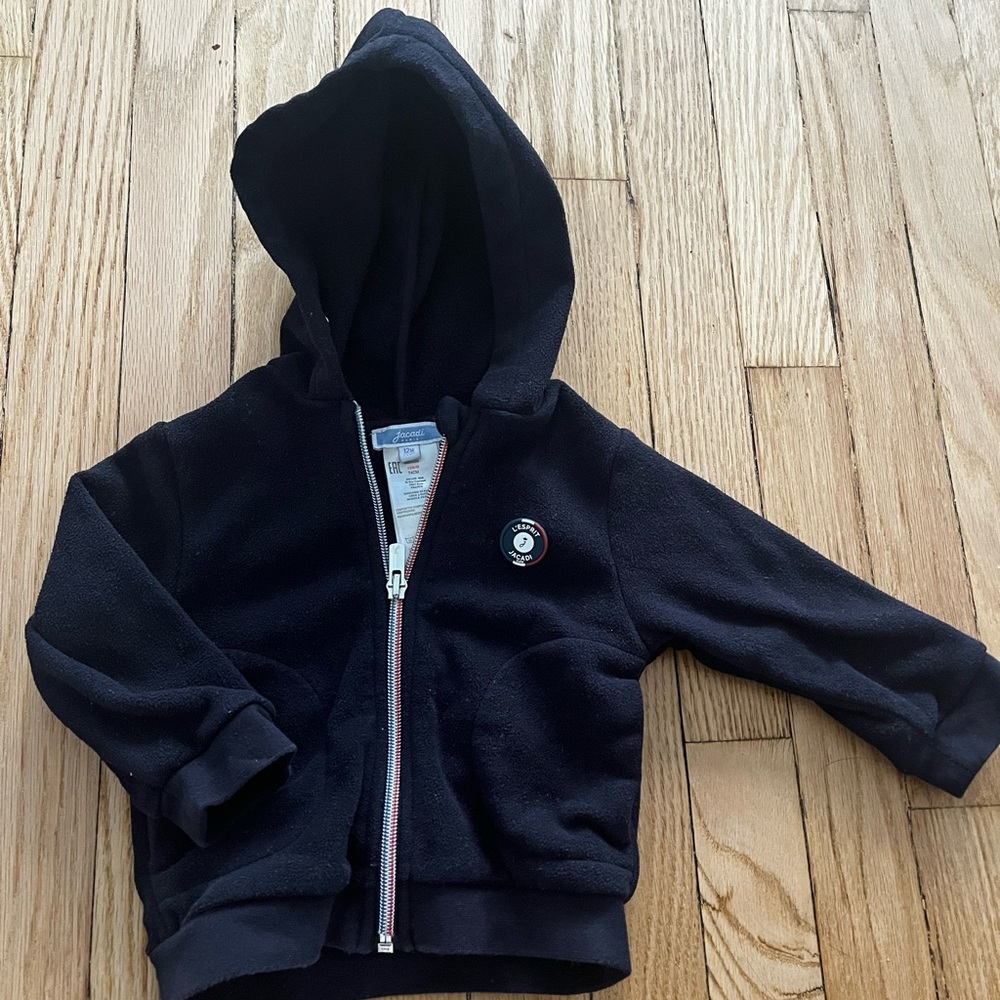 Jacadi Classic Navy Baby Fleece Hoodie